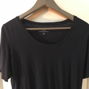 3/4 sleeve navy everlane top